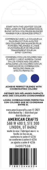 3 Pack - AC Sketch Markers Dual-Tip Alcohol Markers 3/Pkg-Glacier - ACDTAM-7538 - 718813446334