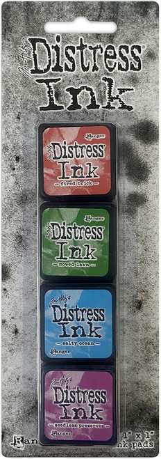 2 Pack - Tim Holtz Distress Mini Ink Pads 4/Pkg-Kit 2 - TDPK-40323 - 789541040323
