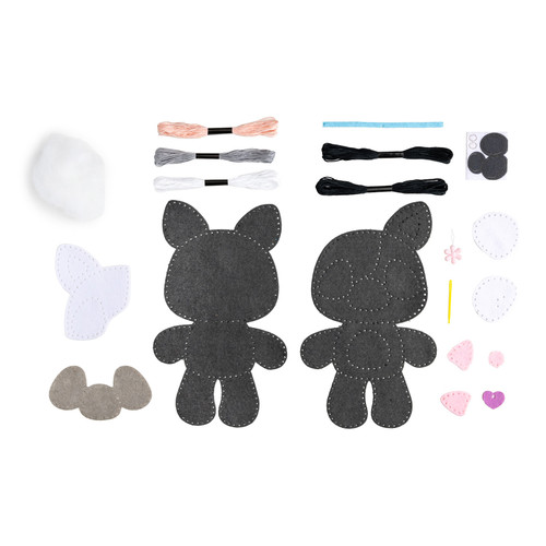 3 Pack - Colorbok Felt Softie Kit-French Bulldog - 34003411