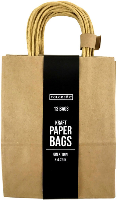 3 Pack - Colorbok Large Paper Gift Bags 10"X8" 13/Pkg-Kraft - CB35791 - 765468357911