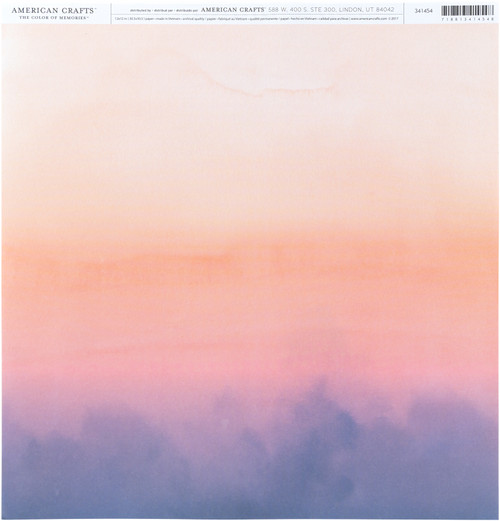 25 Pack - American Crafts Everyday Single-Sided Cardstock 12"X12"-Sunset - 341454 - 718813414548