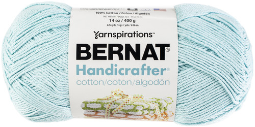 2 Pack - Bernat Handicrafter Cotton Yarn 400g - Solids-Robin's Egg - 162028-28003 - 057355431294
