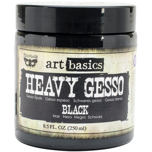 3 Pack - Finnabair Art Basics Heavy Gesso 8.5oz-Black - 961459 - 655350961459