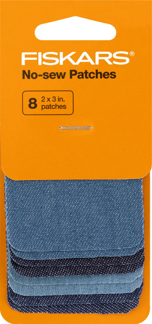 3 Pack - Fiskars Denim Iron-On Patches 8/Pkg- - 107540 - 020335068193