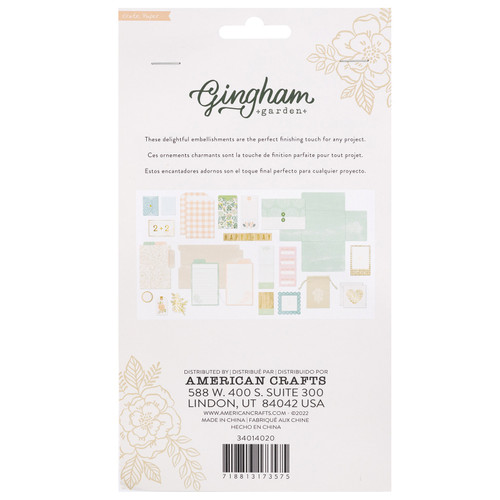3 Pack - Gingham Garden Stationery Pack 20/Pkg-W/Gold Foil - CP014020
