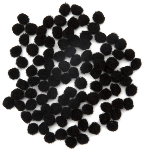 6 Pack - CousinDIY Pom-Poms 10mm 100/Pkg-Black - A50026LG-815