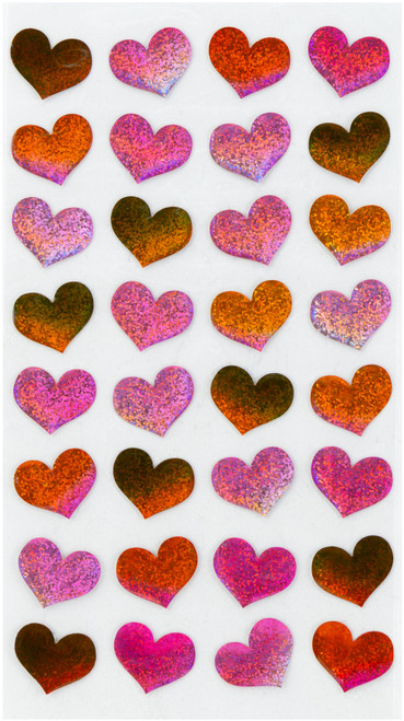 3 Pack - Sticko Valentines Day Stickers-Red Bubble Hearts - E5220297