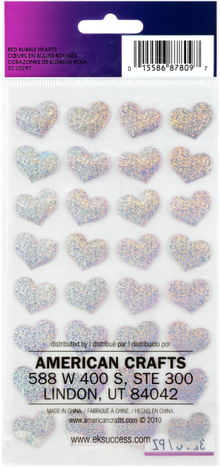 3 Pack - Sticko Valentines Day Stickers-Red Bubble Hearts - E5220297