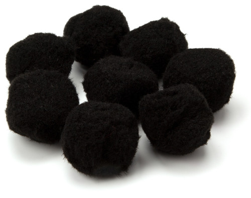 6 Pack - CousinDIY Pom-Poms 2" 8/Pkg-Black - 40000802