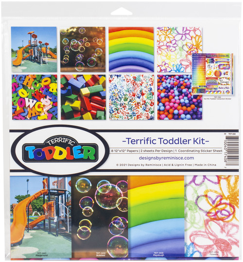 3 Pack - Reminisce Collection Kit 12"X12"-Terrific Toddler - TET-200 - 810040174087