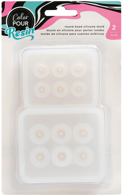 3 Pack - American Crafts Color Pour Resin Mold-Round Bead - 34001007 - 718813715492