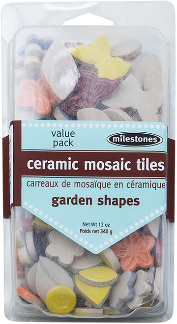 3 Pack - Milestones Mosaic Glass 12oz Value Pack-Garden Shapes - 91224398 - 601950243983
