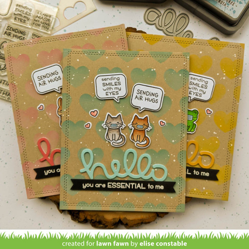 2 Pack - Lawn Fawn Clear Stamps 3"X4"-Say What? Masked Critters - LF2560