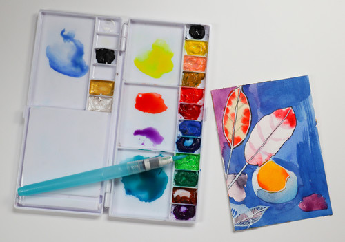 2 Pack - Yasutomo Folding Watercolor Palette-8 1/4" X 3 3/4" - 5A00371J-1H81Y