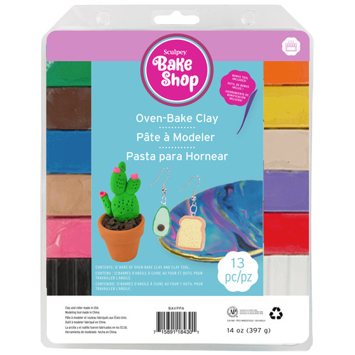 3 Pack - Sculpey Bake Shop Oven-Bake Clay 13/Pkg-Assorted Colors - BAVPPA - 715891184301