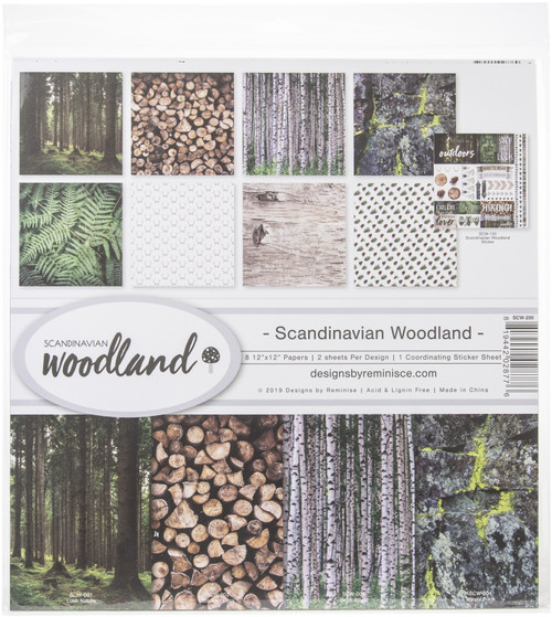 3 Pack - Reminisce Collection Kit 12"X12"-Scandinavian Woodland - SCW200 - 819442028776