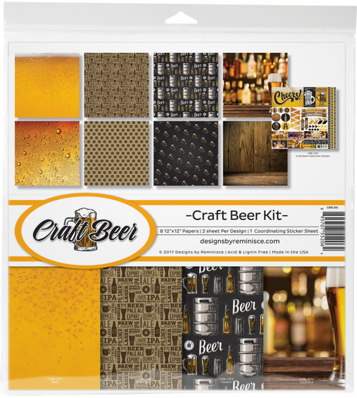 3 Pack - Reminisce Collection Kit 12"X12"-Craft Beer - CRB200 - 895707552064