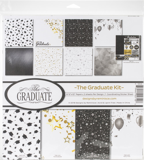 3 Pack - Reminisce Collection Kit 12"X12"-The Graduate - TGR204 - 819442027106