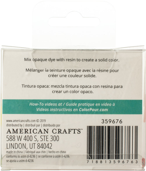 2 Pack - American Crafts Color Pour Resin Dyes .3oz 4/Pkg-Opaque - Warm - CPRDYE1-59676