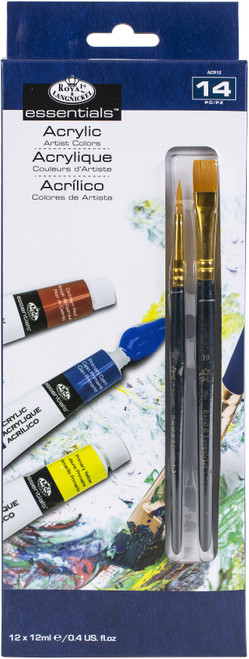 3 Pack - Royal & Langnickel Essentials Acrylic (12ml) & Brush Set-14/Pkg - ACR12 - 090672028570