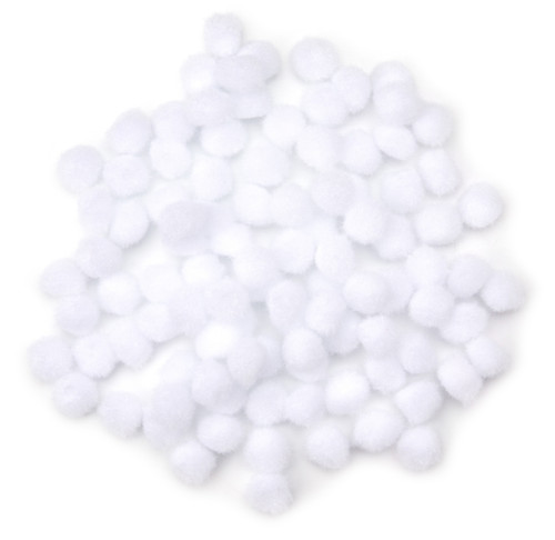 6 Pack - CousinDIY Pom-Poms .5" 100/Pkg-White - 5A002F8D-00785