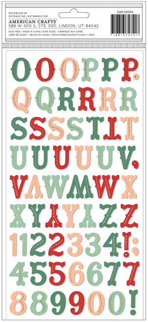 3 Pack - Busy Sidewalks Thickers Stickers 125/Pkg-Tinsel Town Alphabet - CP010594