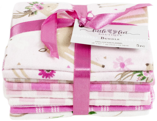 3 Pack - Fabric Editions Little Feet Boutique Fat Quarter Bundle 5pcs-Wild And Free - FLBBND-WILD - 699919321506