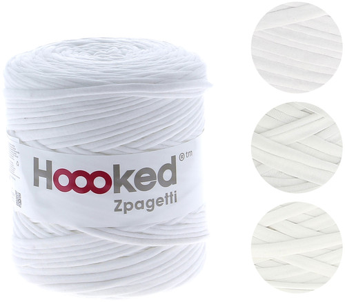 3 Pack - Hoooked Zpagetti Yarn-Lily White - ZP00-1-2 - 8718503944852
