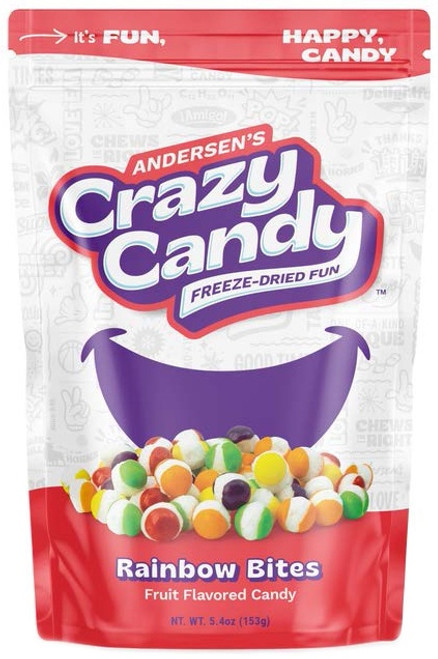 3 Pack - Andersen's Crazy Candy Freeze-Dried Fun-Rainbow Bites 5.1oz - CRZCANDY-RB12 - 726673056150