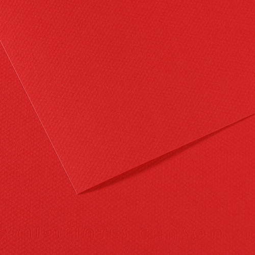 25 Pack - Canson Mi-Teintes Sheet 8.5"X11" 25/Pkg-Bright Red - 5A0036B0-1H7DN - 3148955736883