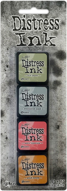 2 Pack - Tim Holtz Distress Mini Ink Pads 4/Pkg-Kit 7 - TDPK-40378 - 789541040378
