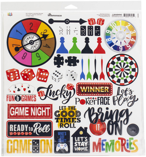 3 Pack - Reminisce Collection Kit 12"X12"-Game Night - GAM-200
