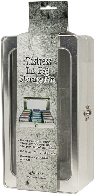 16 Pack - Tim Holtz Distress Ink Pad Tin-Holds 15 - 3"X3" Ink Pads - TDA68075