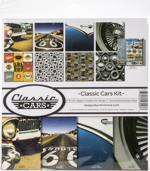 3 Pack - Reminisce Collection Kit 12"X12"-Classic Cars - CLC200 - 819442030076