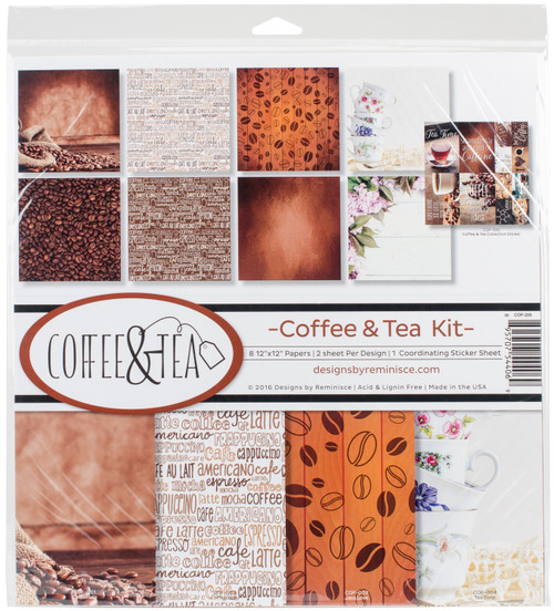 3 Pack - Reminisce Collection Kit 12"X12"-Coffee & Tea - COF200 - 895707544069