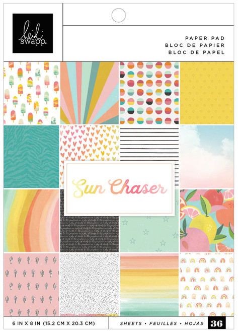 3 Pack - Heidi Swapp Single-Sided Paper Pad 6"X8" 36/Pkg-Sun Chaser - HS315775