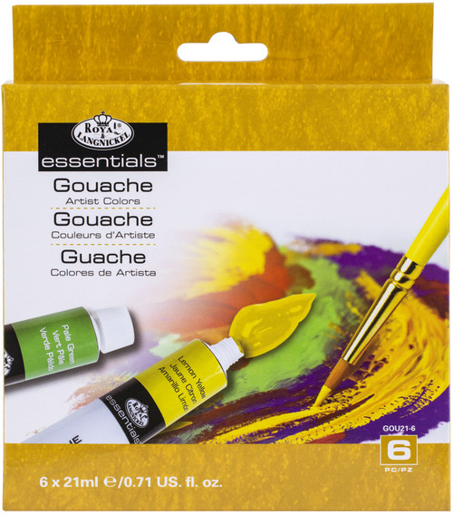 3 Pack - Royal & Langnickel(R) essentials(TM) Gouche Paints 21ml-6/Pkg - GOU216 - 090672073884