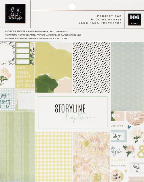 3 Pack - Heidi Swapp Storyline Chapters Project Pad 7.5"X9.5"-The Planner, 122 Pieces - HS315303 - 718813153034