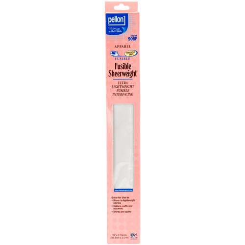 3 Pack - Pellon Fusible Sheerweight Interfacing-White 15"X3yd - 906FPKG - 075269009071
