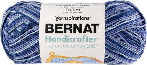 2 Pack - Bernat Handicrafter Cotton Yarn 340g - Ombres-Blue Camo - 162034-34017 - 057355431461