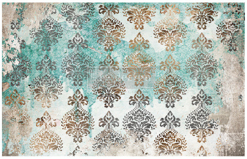 3 Pack - Prima Re-Design Decoupage Decor Tissue Paper 19"X30"-Patina Flourish - REDTP-52302