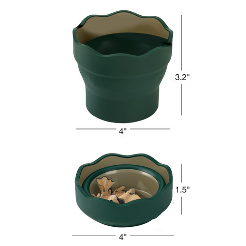 2 Pack - Faber-Castell Clic & Go Water Cup-Dark Green - 5A0035W7-1H75Q 2 Pack - Faber-Castell Clic & Go Water Cup-Dark Green - 5A0035W7-1H75Q
