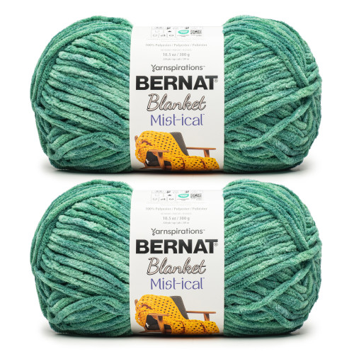 12 Pack - Bernat Blanket Mist-Ical Yarn 2 Pack-Spearmint - 5A002LQ1-1GNFW - 726465301932