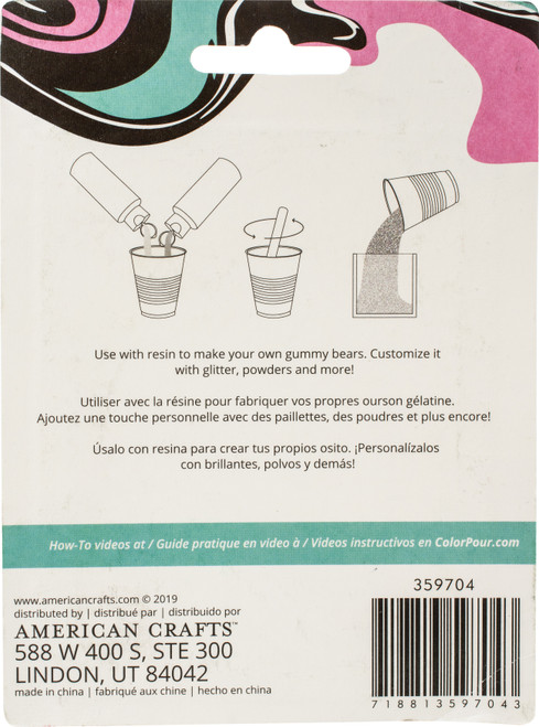3 Pack - American Crafts Color Pour Resin Mold-Gummy Bear - 359704