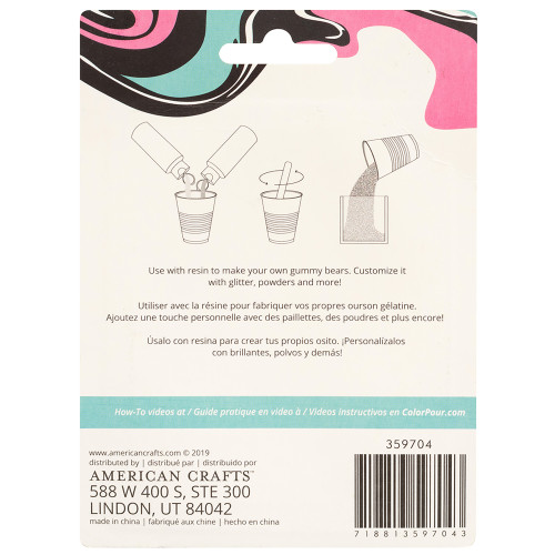 3 Pack - American Crafts Color Pour Resin Mold-Gummy Bear - 359704