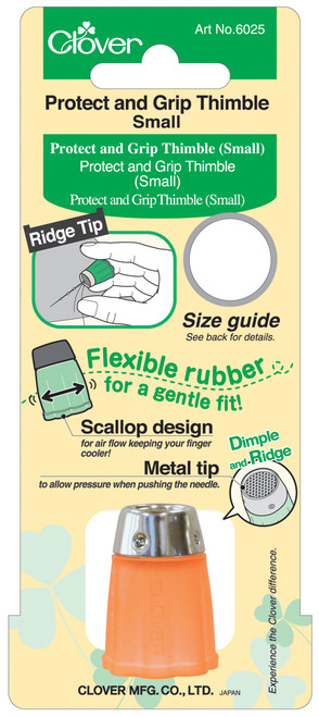 3 Pack - Clover Protect & Grip Thimble-Small - 6025 - 051221508547