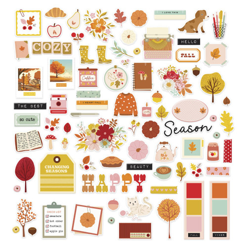 2 Pack - Spellbinders Cardstock Die Cuts by Kelly Bangs-Autumn Archive - 5A0036JT-1H7P6