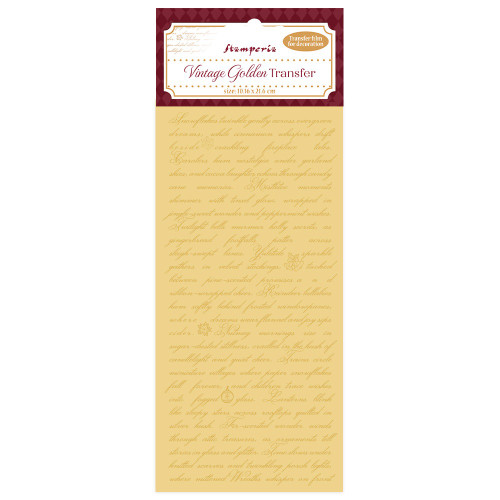 3 Pack - Vintage Golden Transfer 4"X8.5" -Writing - 5A0032TV-1H4L3 - 5993110046578