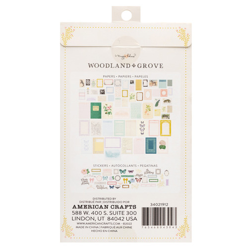 3 Pack - Maggie Holmes Woodland Grove Paperie Pack 200/Pkg-Paper Pieces & Washi Stickers - MH021912