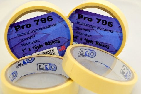 6 Pack - Pro Tapes Pro 796 Masking Tape-3/4"X60yds - 5A0035FB-1H6QS - 840178020680